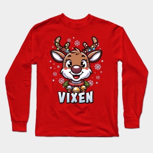 Santa’s Reindeer Vixen Xmas Group Costume Long Sleeve T-Shirt
